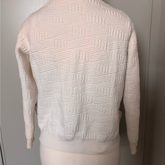 Moth White Crew Neck Sweater Ribbed Knit with side zippers - Picture 4 of 10